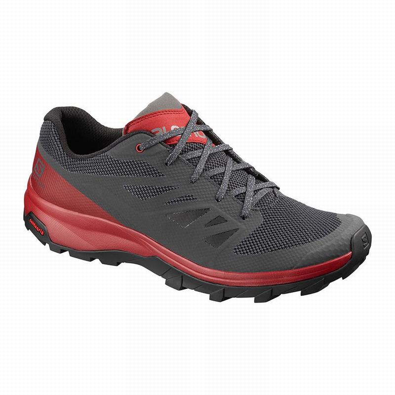 Salomon Israel OUTLINE - Mens Hiking Shoes - Dark Blue/Red (MUVH-17903)